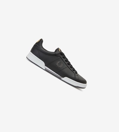 Black Fred Perry B722 Men's Sneakers | DAUJG-7491
