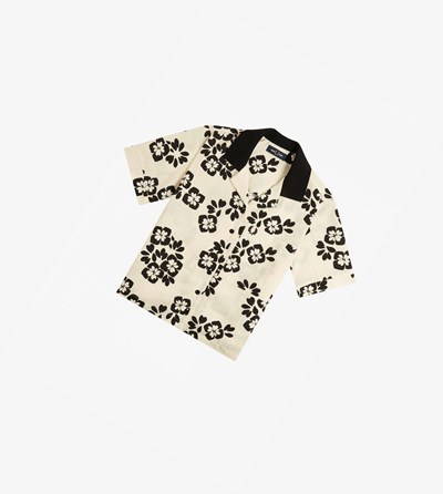 Black Fred Perry Floral Print Shirt Women's T Shirts & Tops | FVOJN-6253