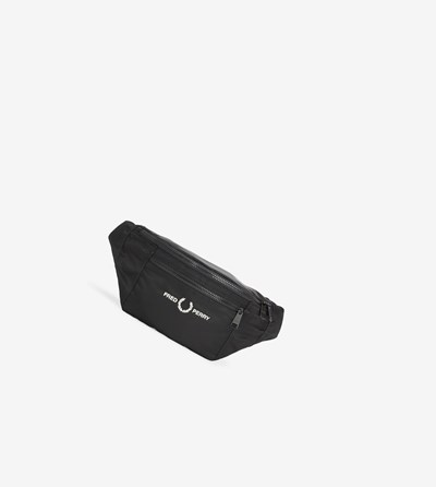 Black Fred Perry Graphic Tape Crossbody Bag Men's Bags | LIUQB-0941
