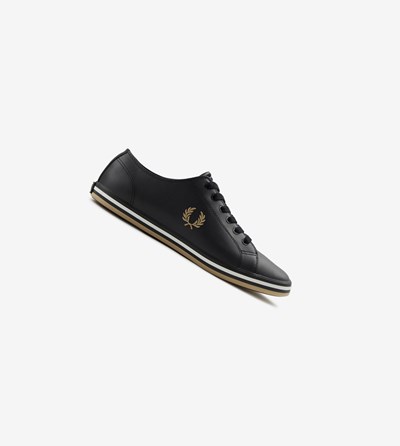 Black Fred Perry Kingston Men's Sneakers | AFVBO-3265