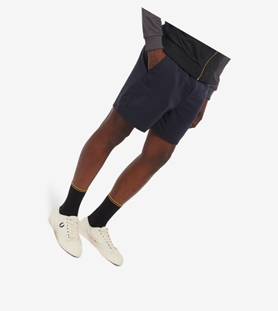 Deep Grey Fred Perry Contrast Panel Swim Short Men's Shorts | PIGXJ-2648