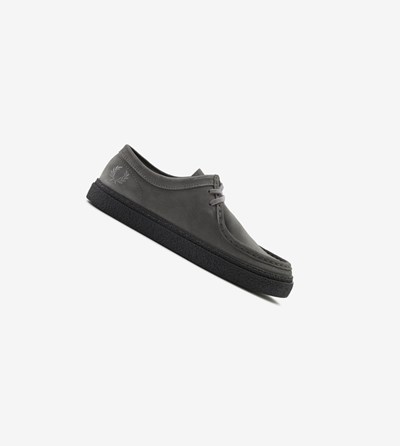 Grey Fred Perry Dawson Low Men's Suede Shoes | UTCYH-1457