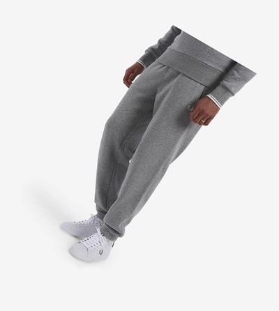 Grey Fred Perry Loopback Women's Sweatpants | LMKIS-1845