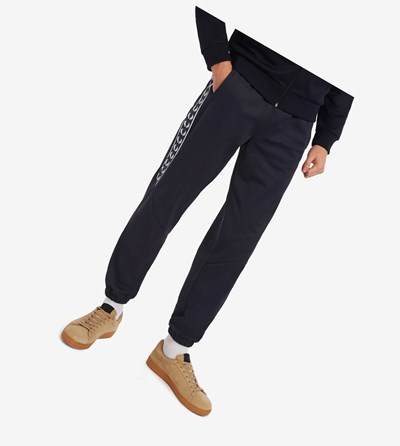 Navy Fred Perry Panelled Taped Track Pants Men's Trousers | GSAWX-4608