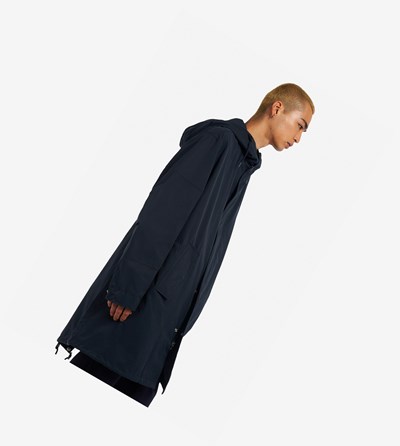 Navy Fred Perry Shell Parka Men's Jackets | WMDTA-2804
