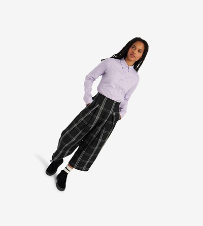 Purple Fred Perry Button-Down Shirt Women's T Shirts & Tops | QVTUL-3524
