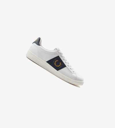 White Fred Perry B721 Men's Sneakers | MRKYP-9701