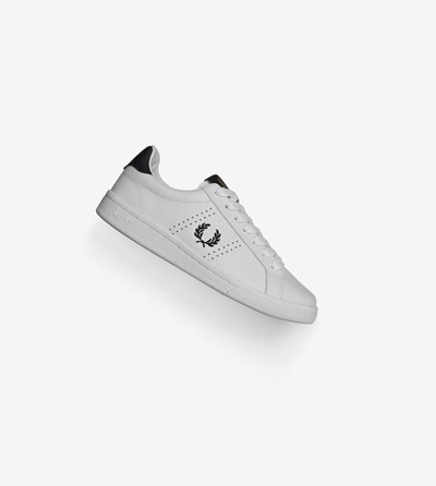White Fred Perry B721 Men's Sneakers | PVUAB-2407