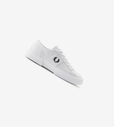 White Fred Perry Exmouth Men's Sneakers | YXADV-2617