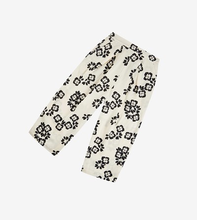 White Fred Perry Floral Print Trousers Women's Pants | YGXCR-2654