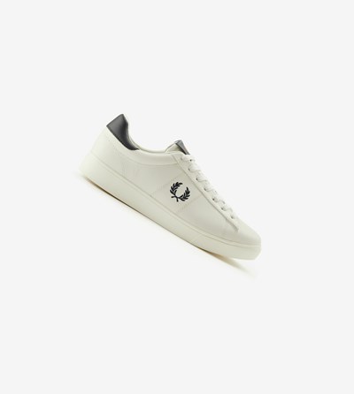 White Fred Perry Spencer Men's Sneakers | LQTFR-0398